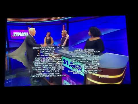 Jeopardy (short) end-credits; Heather Nelson Day 2 (1/27/20)