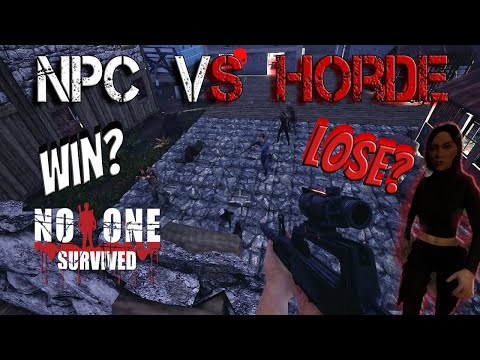 No One Survived Gameplay | My NPC Army VS Zombie HORDE Who Will WIN ? | Part 28