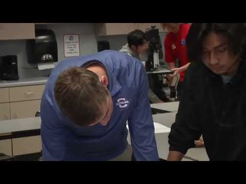 CLEVELAND TN - STUDENTS BUILDING AN AIRPLANE