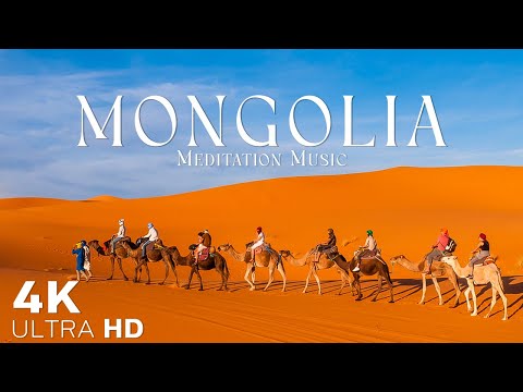 Mongolia 4K Relaxation Film | Beautiful Relaxing Music | Nature Sound, Piano Relaxing