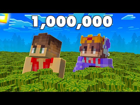 صهيب تحداني اجمع 1 000 000 بطيخة في ماين كرافت