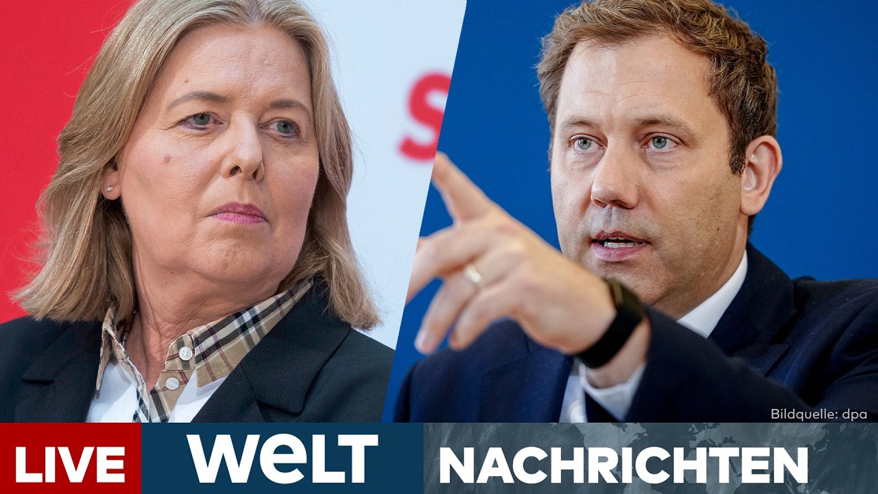 RÜCKTRITT VON BÄRBEL BAS: SPD-Chef irritiert! Klingbeil warnt vor "Playbook der Rechten" | WELT LIVE