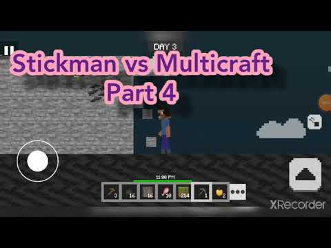 Stickman VS Multicraft - Noob vs Pro Survival // Gameplay Walkthrough ( Part 4 ) [ Android, iOS ]