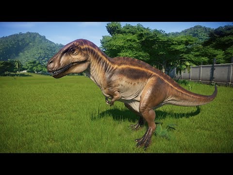 ACROCANTHOSAURUS ALL SKINS VS T-REX,I-REX,SPINOSAURUS & CARCHARODONTOSAURUS JURASSIC WORLD EVOLUTION