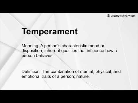 Temperament Meaning