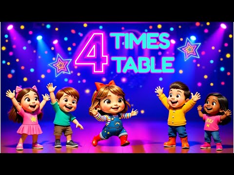 Learn the 4 Times Table Dancing!🕺 Fun K-Pop Math Song for Kids | Kid's Songs