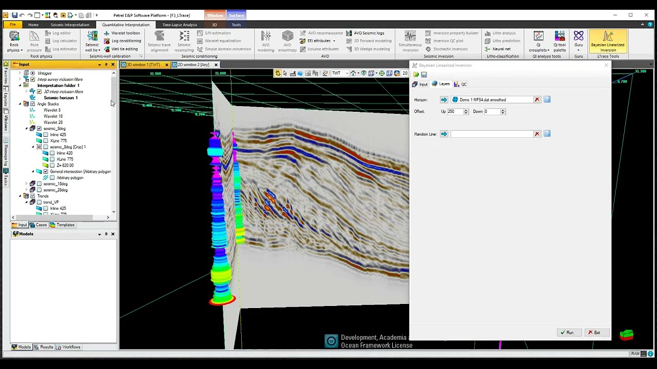 Petrel Bayesian Linearized Inversion (BLI)