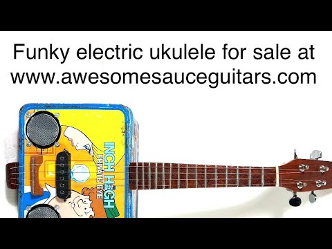 Awesomesauceguitars electric ukulele made from a vintage 70s lunchbox uke noise instrument The Inch High Private Eye 2025 - Nostalgia image 10
