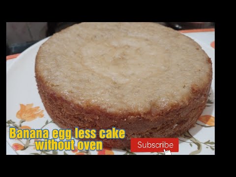 Banana eggless cake without OVEN