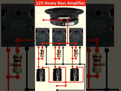 2SC5200 Powerful Bass Amplifier || 12V Heavy Bass Amplifier || How to Make Amplifier with Transistor