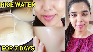 7 days Rice Water Challenge for skin | Get Glossy Glowing Korean like Glass Skin in just 7 days