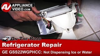 GE Refrigerator Repair - Will Not Dispense Water or Ice - Ice Dispenser Housing