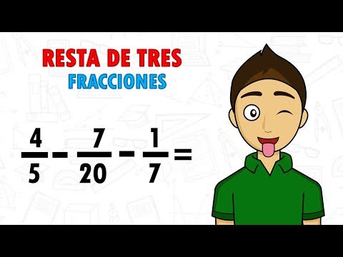 Subtracting Three Fractions - Super Easy - For Beginners