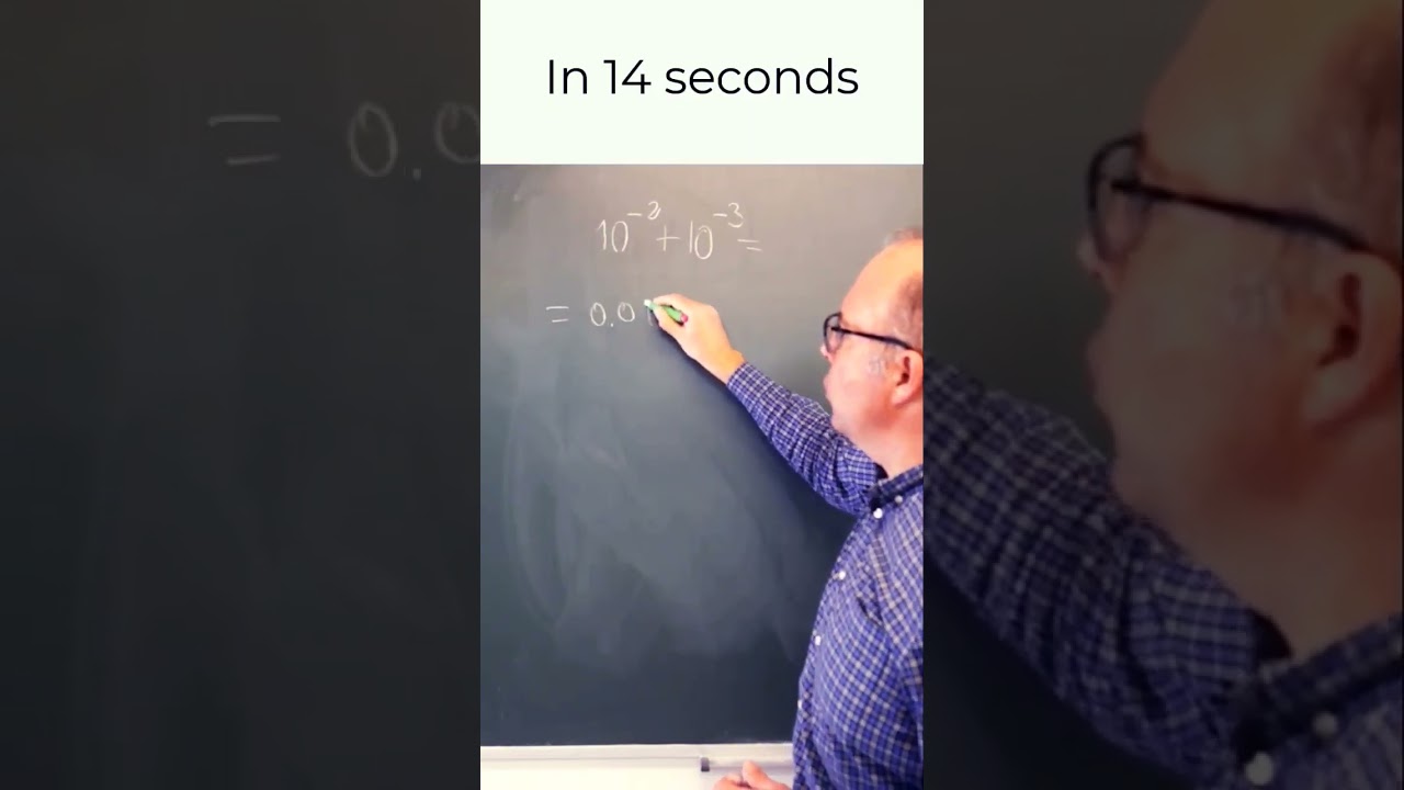 ✅ SUM of POWERS of 10 with NEGATIVE EXPONENTS 🏃 #powers #exponents #maths #shorts