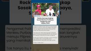 Rocky Gerung Bocorkan Sosok Menkeu Purbaya, hingga Singgung soal Pilpres 2029