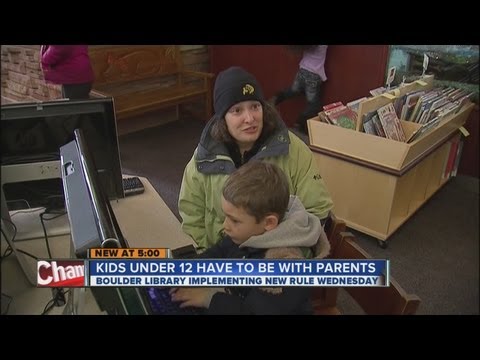 Boulder library: No unattended kids