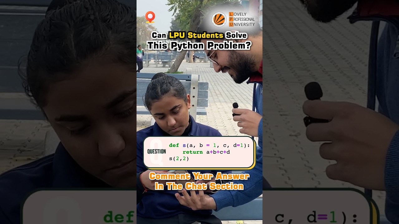 Asking Simple Python To LPU Students 😃