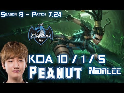 LZ Peanut NIDALEE vs SHYVANA Jungle - Patch 7.24 KR Ranked