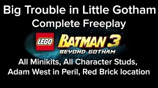 LEGO Batman 3 Big Trouble in Little Gotham Freeplay All Mini Kit Red Brick Characters Adam West Loca