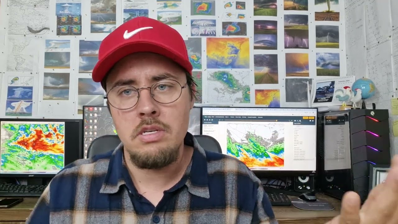 Massa de ar quente 🔥 sobre o Sul do Brasil....