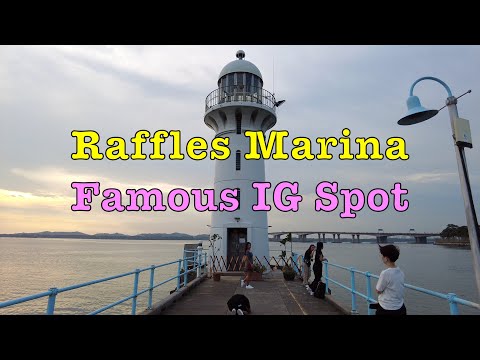 Raffles Marina Evening Tour & Sunset view 4K UHD #sunset #lighthouse #bayside