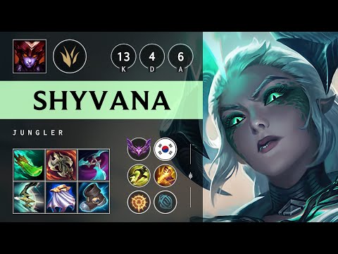 Shyvana Jungle vs Lee Sin - KR Master Patch 25.14