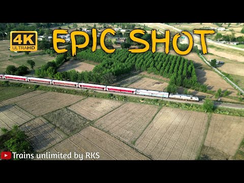 4K UHD Indian Railways Epic Cinematic Drone Shot #dronefootage #droneshots #cinematic #railfans