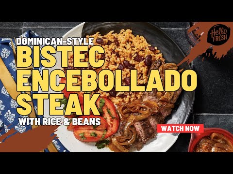 HelloFresh Dominican Style Bistec Encebollado Steak Recipe *ASMR Cooking*