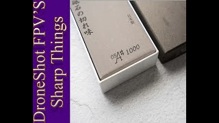 NSK Kogyo 200 - Morihei Hishiboshi Hi 1000 grit whetstone - Nakamura Hamono 180mm O-Bocho Aogami #1