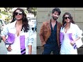 Mrunal Thakur In Very H0T Outfit With Shahid Kapoor Arrived For Jersey Promotion