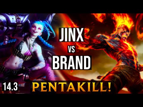 JINX Bot vs BRAND | EUNE Master - Patch 14.3
