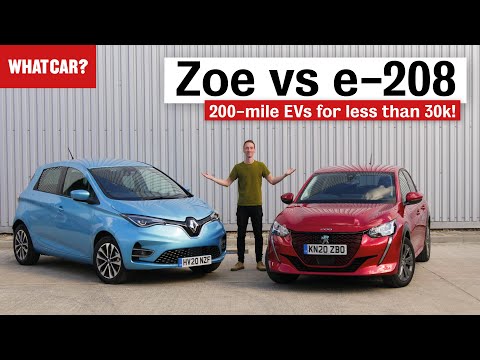 Renault Zoe vs Peugeot e-208 review – what's the best cheap EV? | What Car?