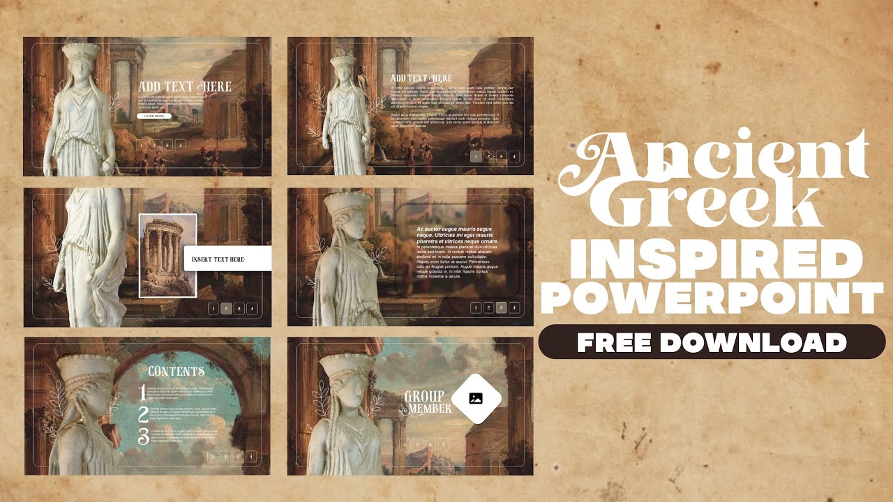 ANCIENT GREEK Inspired Powerpoint Template (Free Download) | John Mark Nieva