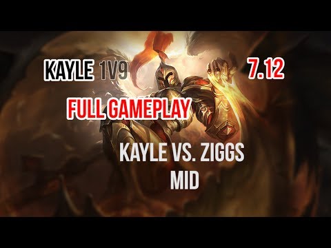 kayle 1v9 | Kayle MID vs Ziggs [Full gameplay]
