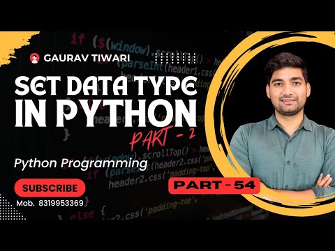 Set Data Type In Python Part 2
