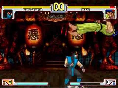 STREET FIGHTER VS MORTAL KOMBAT #30 RYU VS SUB ZERO(ME)