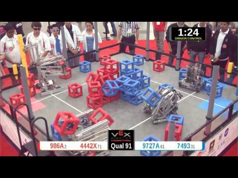 2015 VRC Arts Q91 - 986A 4442X vs 9727A 7493 - 57 to 26 - VEX Worlds 2015 - Arts Division