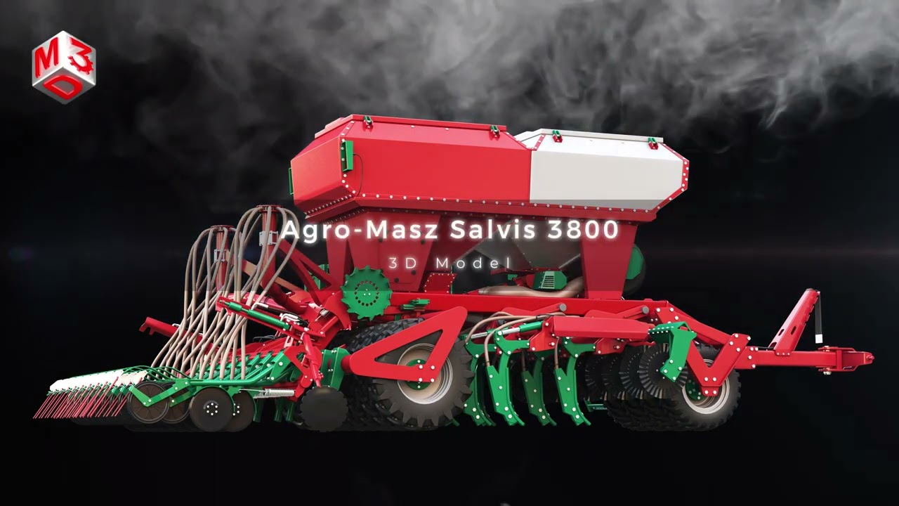 Agro-Masz Salvis 3800 Pneumatic seed drill 3D Model