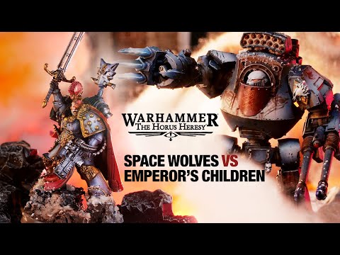 New Horus Heresy! Space Wolves vs Emperor's Children. We give the new core rules a try