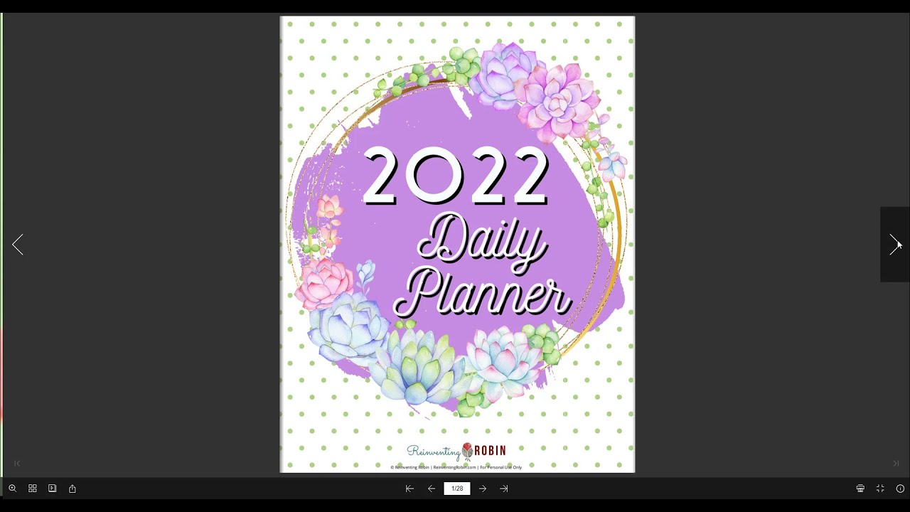 Free Printable 2022 Daily Planner