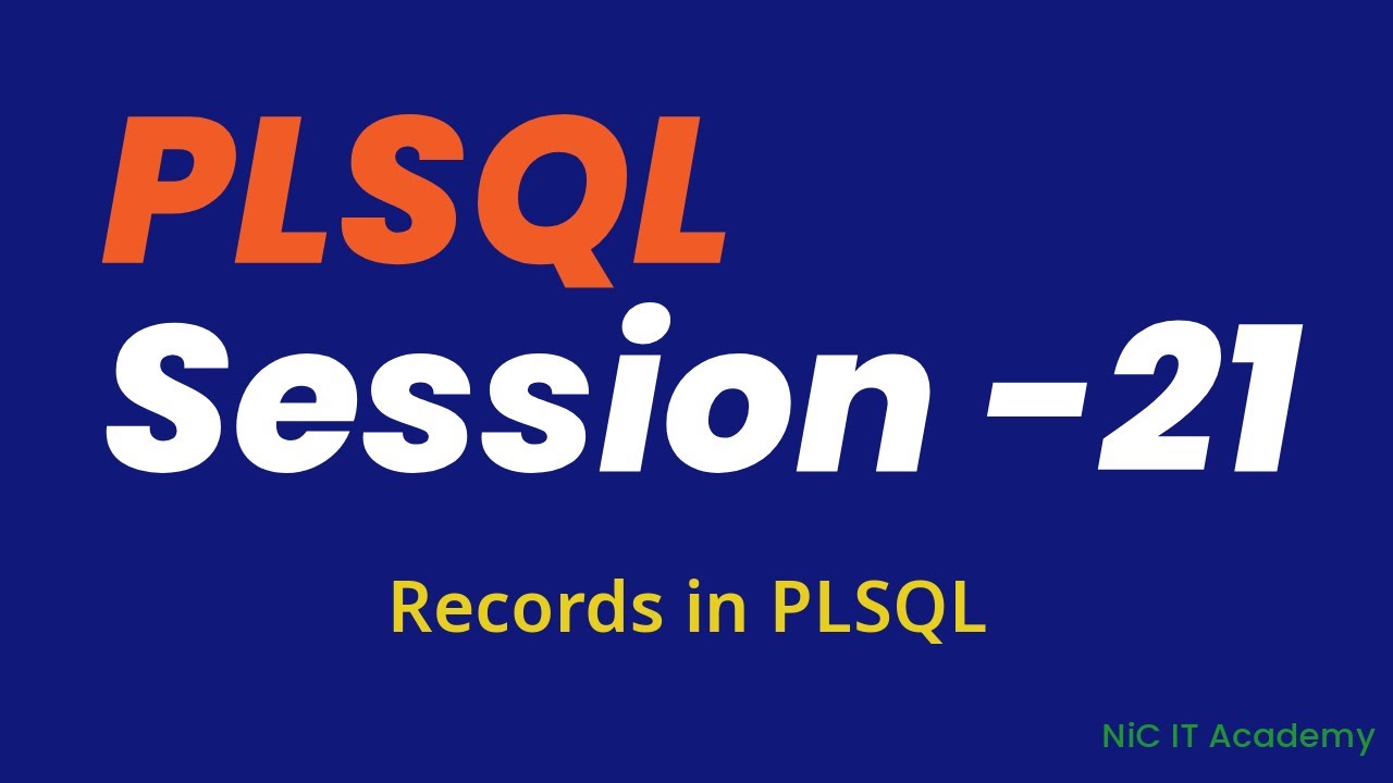 Oracle PL/SQL Tutorial Day -21 ✅ Records and Collections in PLSQL✅