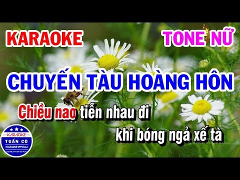 Karaoke Chuyến Tàu Hoàng Hôn Tone Nữ Gm | Nhạc Sống Tuấn Cò