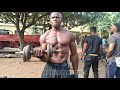 strong black me trains muscle naturally in Nigeria #fitness #gym