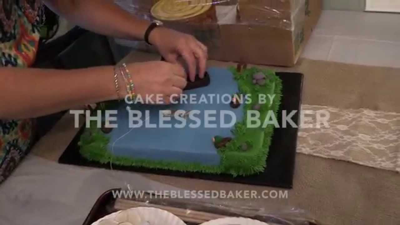 The Blessed Baker Grooms Cake and Three Tier Rustic Wedding Cake