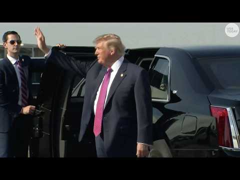 Donald Trump arrives in Texas to cheering fans en route to fundraiser amid Ken Paxton Senate race