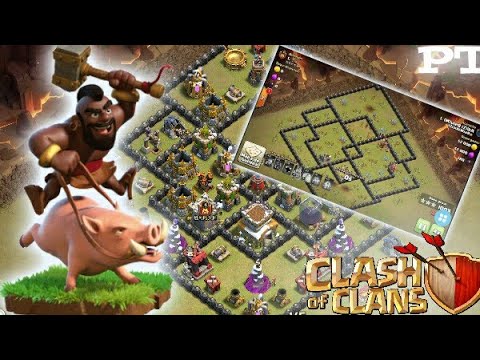 COMO DAR PT EM CV8 FULL DE CORREDORES MUITO FÁCIL NO CLASH OF CLANS 2019