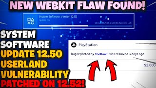 *MISE À JOUR* NOUVEL EXPLOIT WEBKIT USERLAND PS4 12.50 TROUVÉ et corrigé sur 12.52 ?!