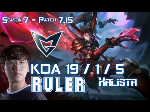 SSG Ruler KALISTA vs KOG'MAW ADC - Patch 7.15 KR Ranked