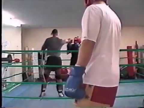 Sparring　with Andy Hug アンディ・フグとのスパーリング。