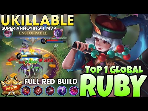 UNKILLABLE! RUBY BEST BUILD 2022 | TOP 1 GLOBAL RUBY GAMEPLAY ~ HAMTARO | MOBILE LEGENDS